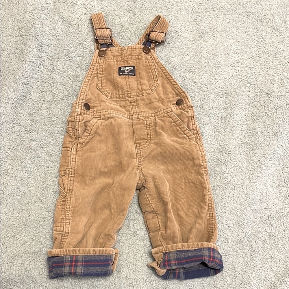 OshKosh B'gosh Tan Corduroy Overalls for Kids